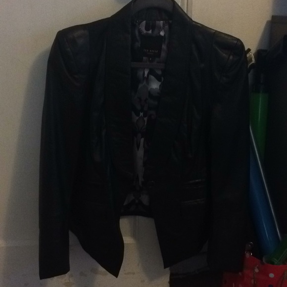 Ted Baker Leather jacket size 2 - Picture 4 of 11
